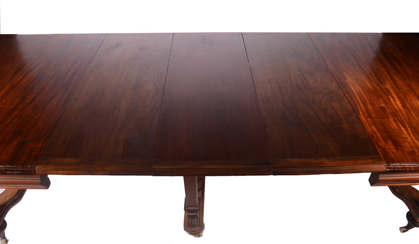 Mesa de jantar de madeira nobre, tampo retangular com 3 tábuas... - foto 2 de 7