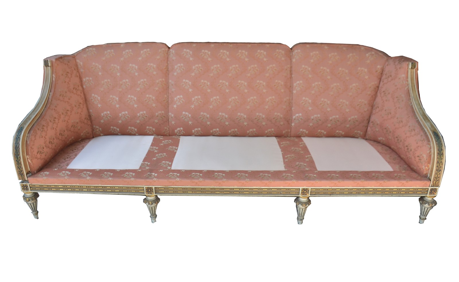 Conjunto de sofá para 3 lugares e par de poltronas, estilo francês... - foto 5 de 8