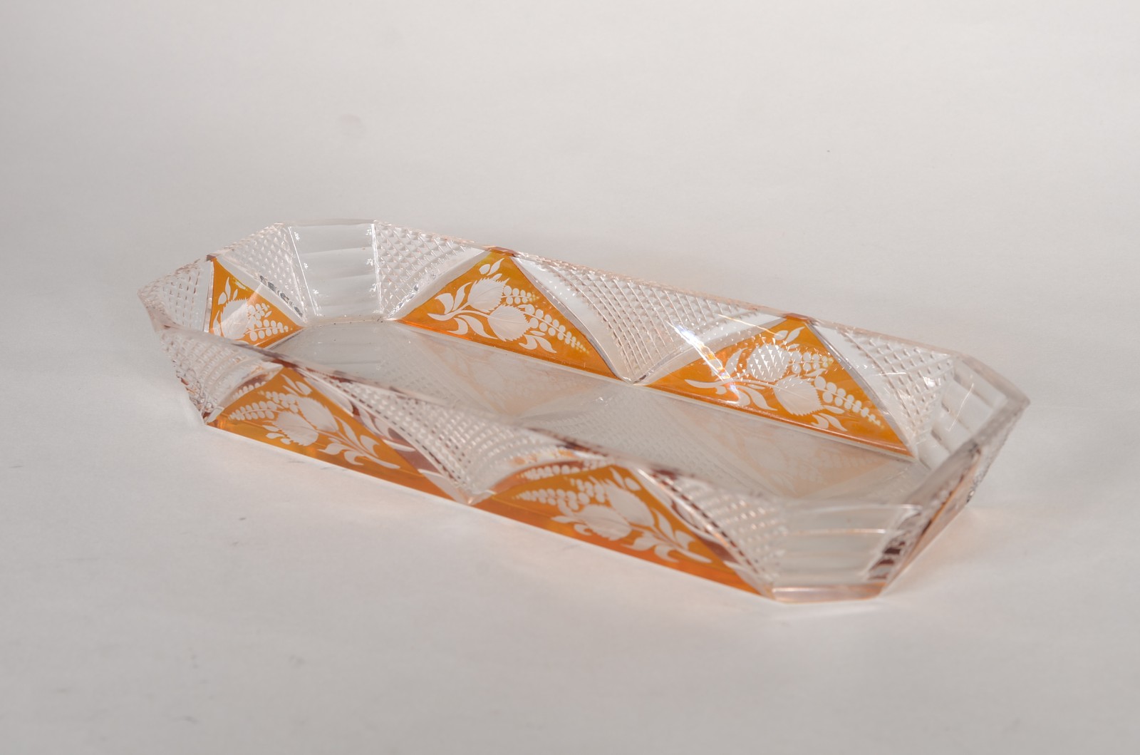 Conjunto para toilette com 3 peças de cristal doublé âmbar, sendo... - foto 2 de 11