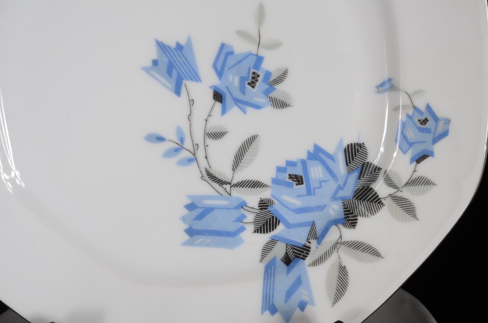 Aparelho para chá e café de porcelana tcheca floral azul com frisos... - foto 5 de 10