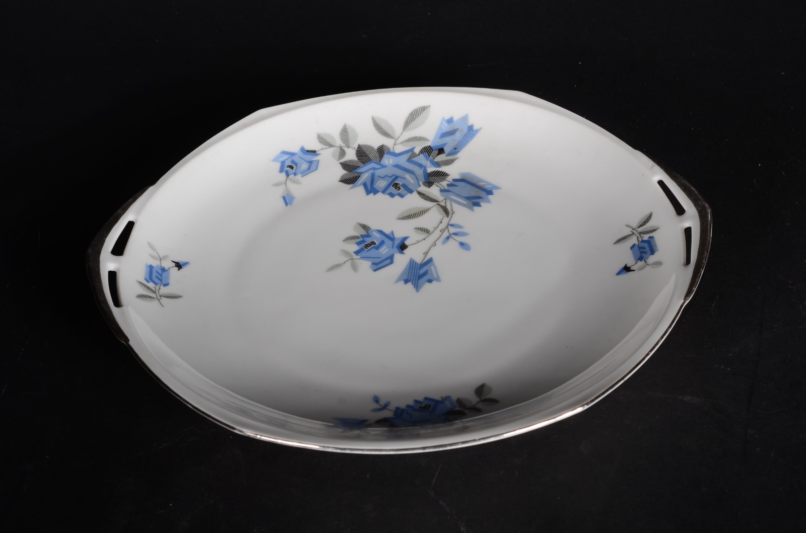 Aparelho para chá e café de porcelana tcheca floral azul com frisos... - foto 6 de 10