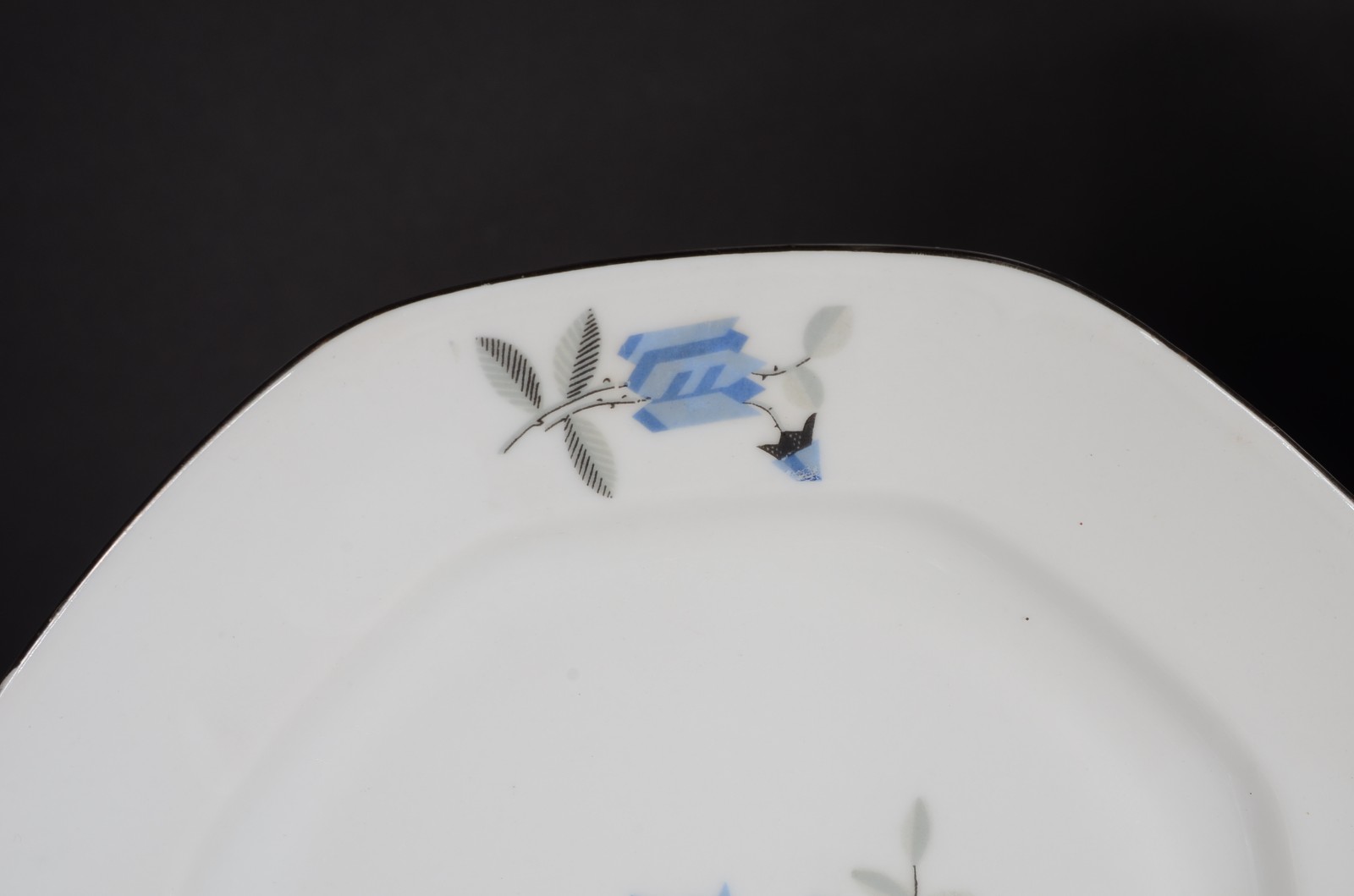 Aparelho para chá e café de porcelana tcheca floral azul com frisos... - foto 8 de 10