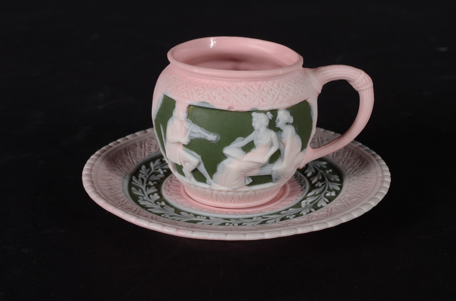 Parte de serviço de café de porcelana Wedgwood rosa e verde, composto... - foto 6 de 7