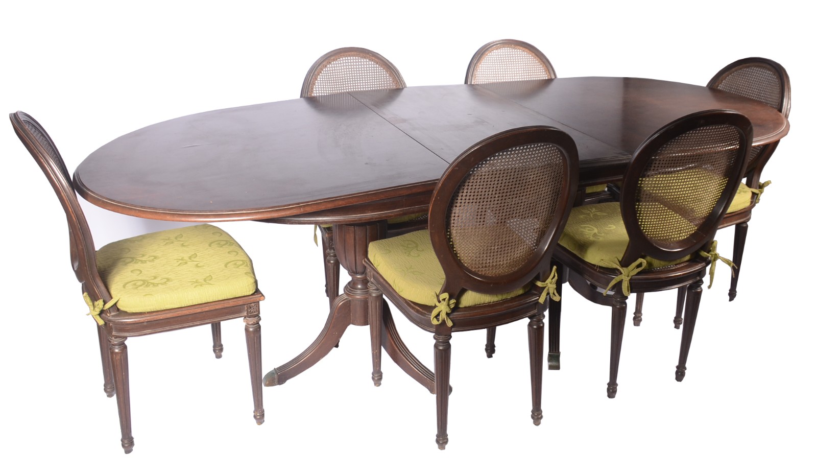Mesa de jantar oval de madeira nobre, tabua extensora (48 cm x 100... - foto 1 de 8
