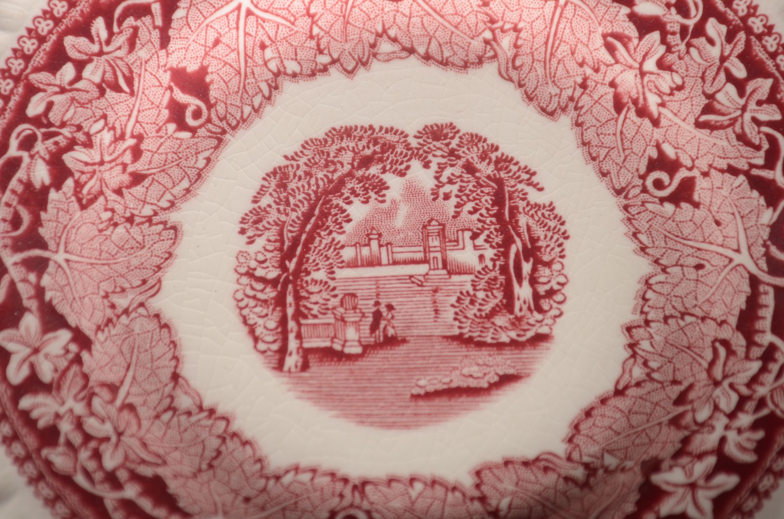 Aparelho de fainça inglesa Mason's rosa e branco para chá, composto... - foto 8 de 9