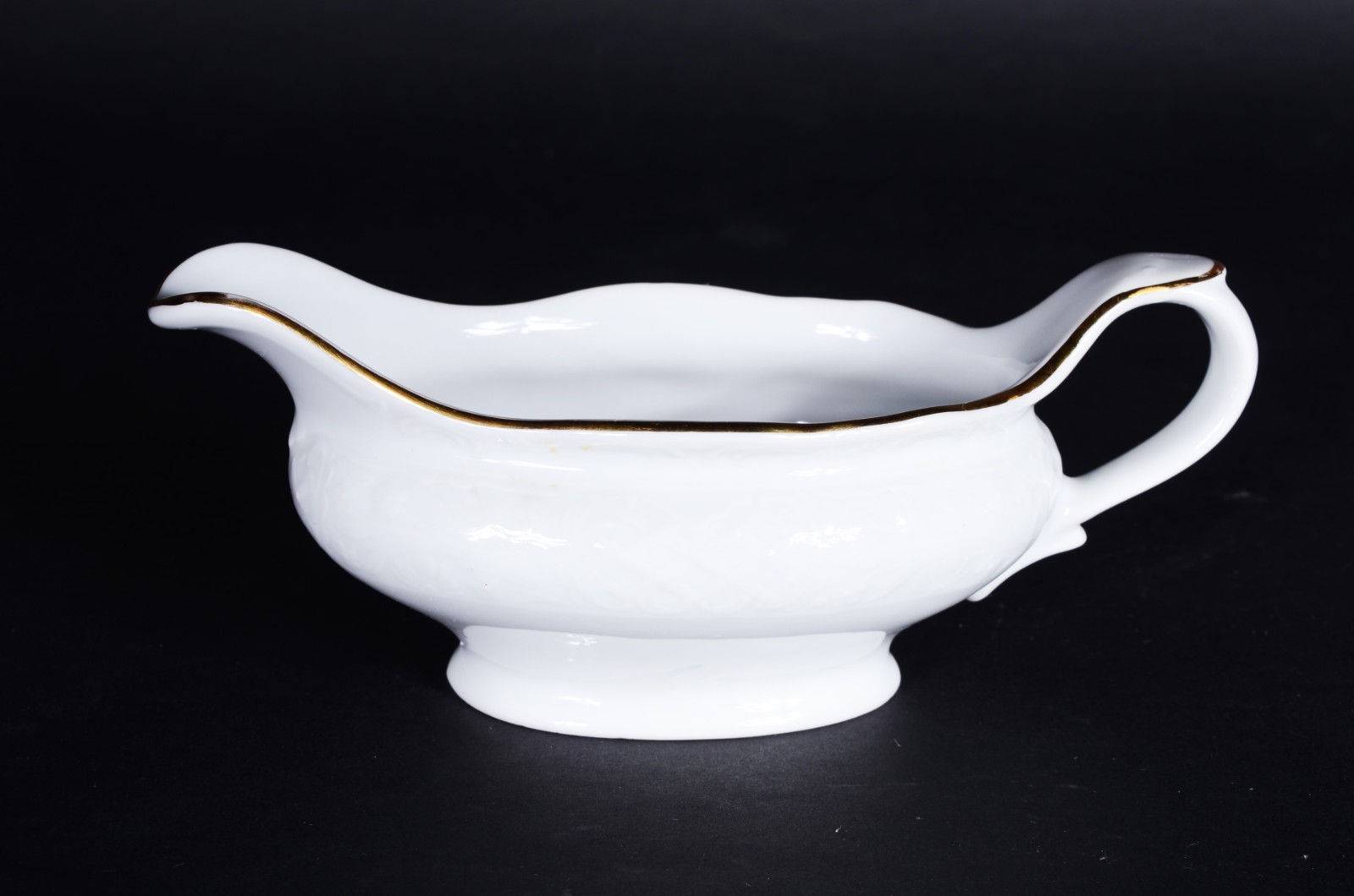 Serviço de jantar de porcelana "Beatriz" na cor branca com friso... - foto 2 de 7
