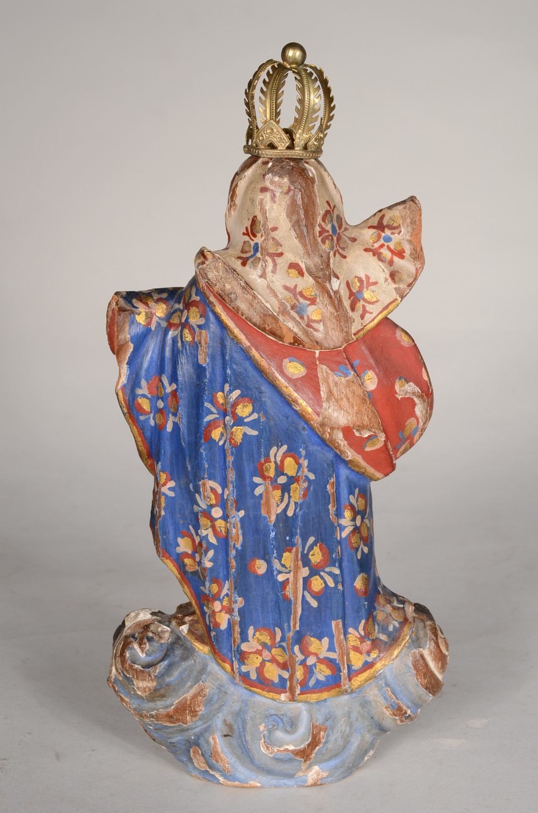 Nossa Senhora - Antiga imagem de madeira policromada e dourada... - foto 7 de 8