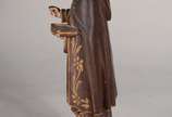 Santo Antonio - Imagem de madeira policromada e... - Santo Antonio - Imagem de madeira policromada e dourada. Desgastes.