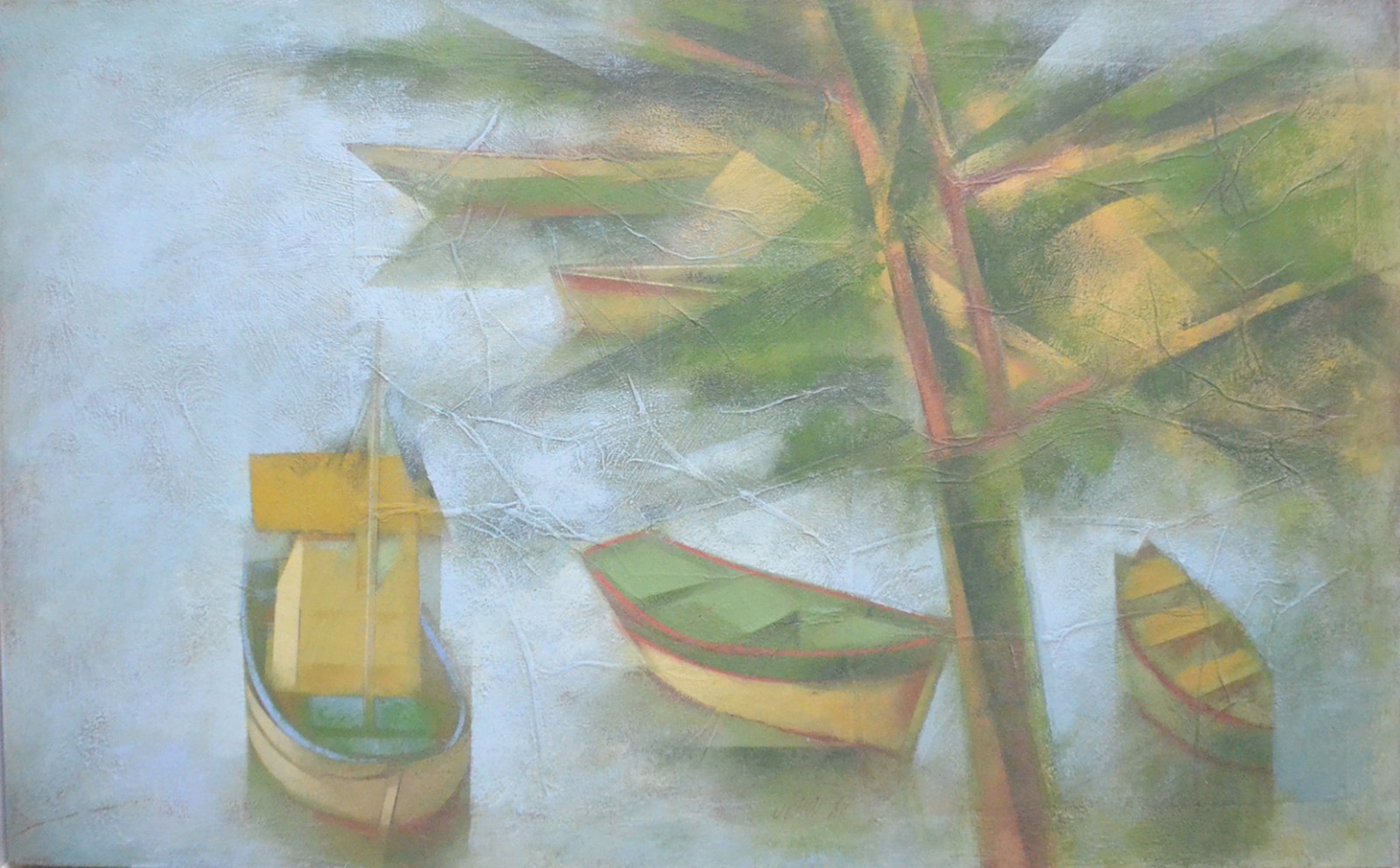 Carlos Scliar (1920-2001), Marinha - Vários Barcos e Amendoeiras - foto 1 de 6