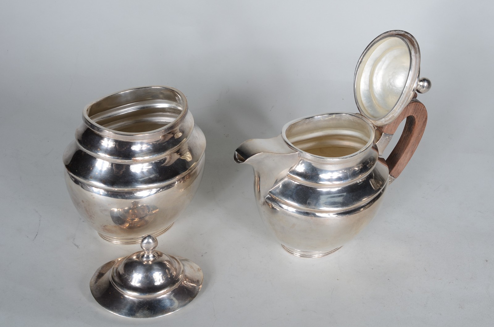 Baixela para chá e café de prata portuguesa, contraste Águia... - foto 3 de 5