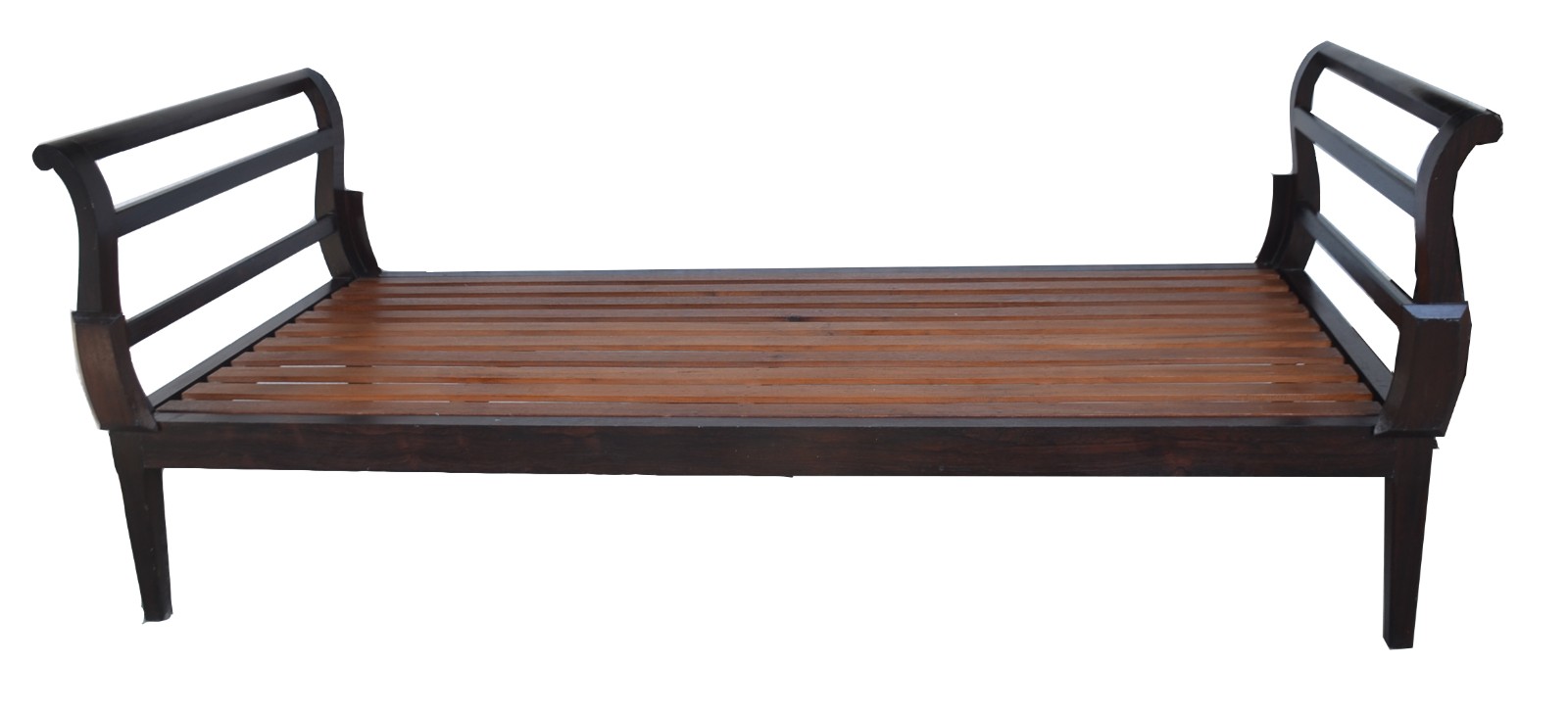 Namoradeira/cama de madeira nobre, assento só com estrado. - foto 2 de 4