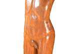 LULA MORAES,  - Escultura de madeira representando torso masculino.