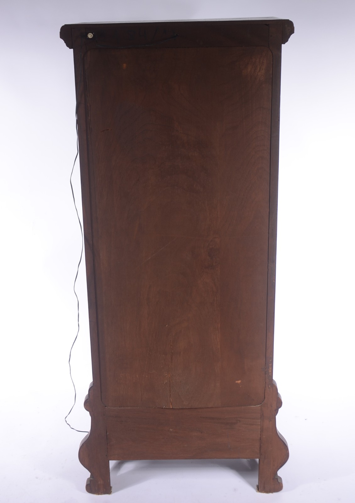 Vitrine de madeira nobre com porta, laterais de vidro e prateleiras... - foto 5 de 5