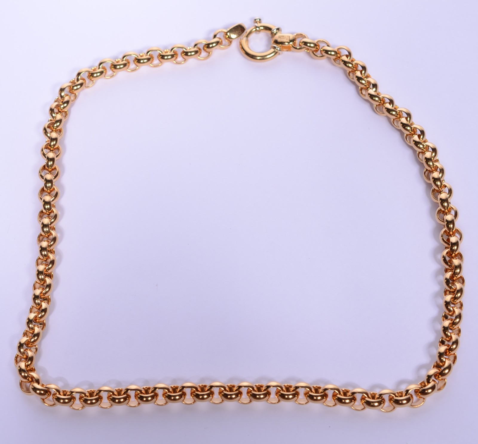 Colar de ouro 18 k., contraste 750 mls elós portugueses, fecho feitio... - foto 2 de 5