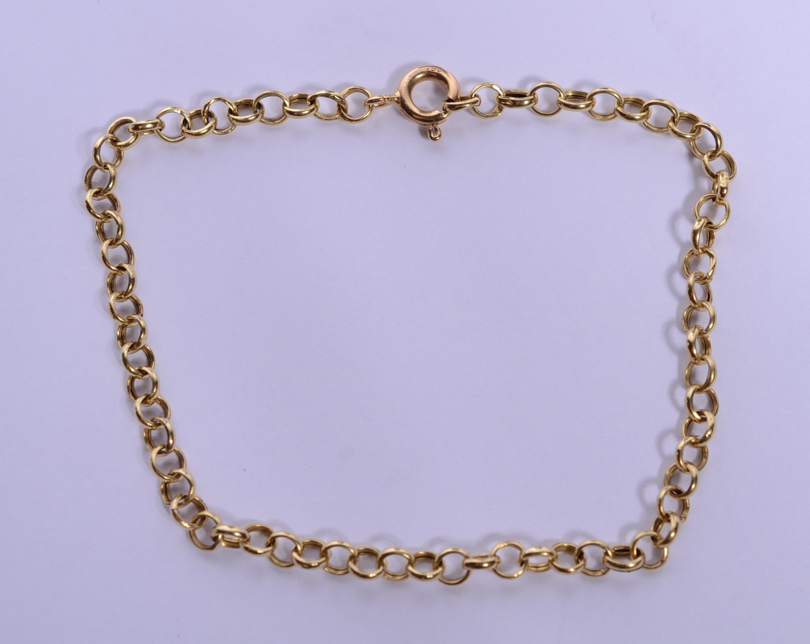 Pulseira de ouro 18 k., contraste 750 mls, élos portugueses. (Por... - foto 2 de 6