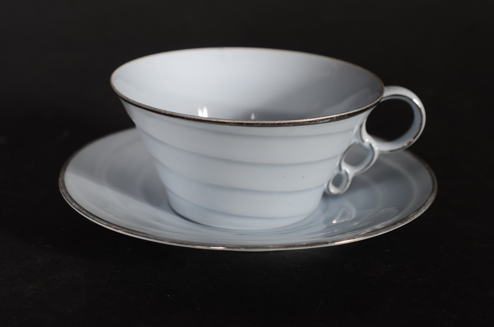 Serviço para chá de porcelana tcheca Epiag na cor azul, composto de... - foto 4 de 7