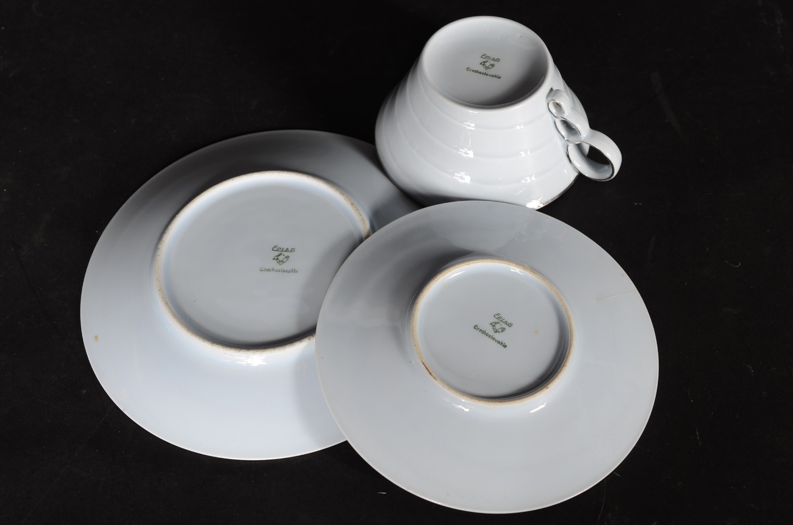 Serviço para chá de porcelana tcheca Epiag na cor azul, composto de... - foto 5 de 7
