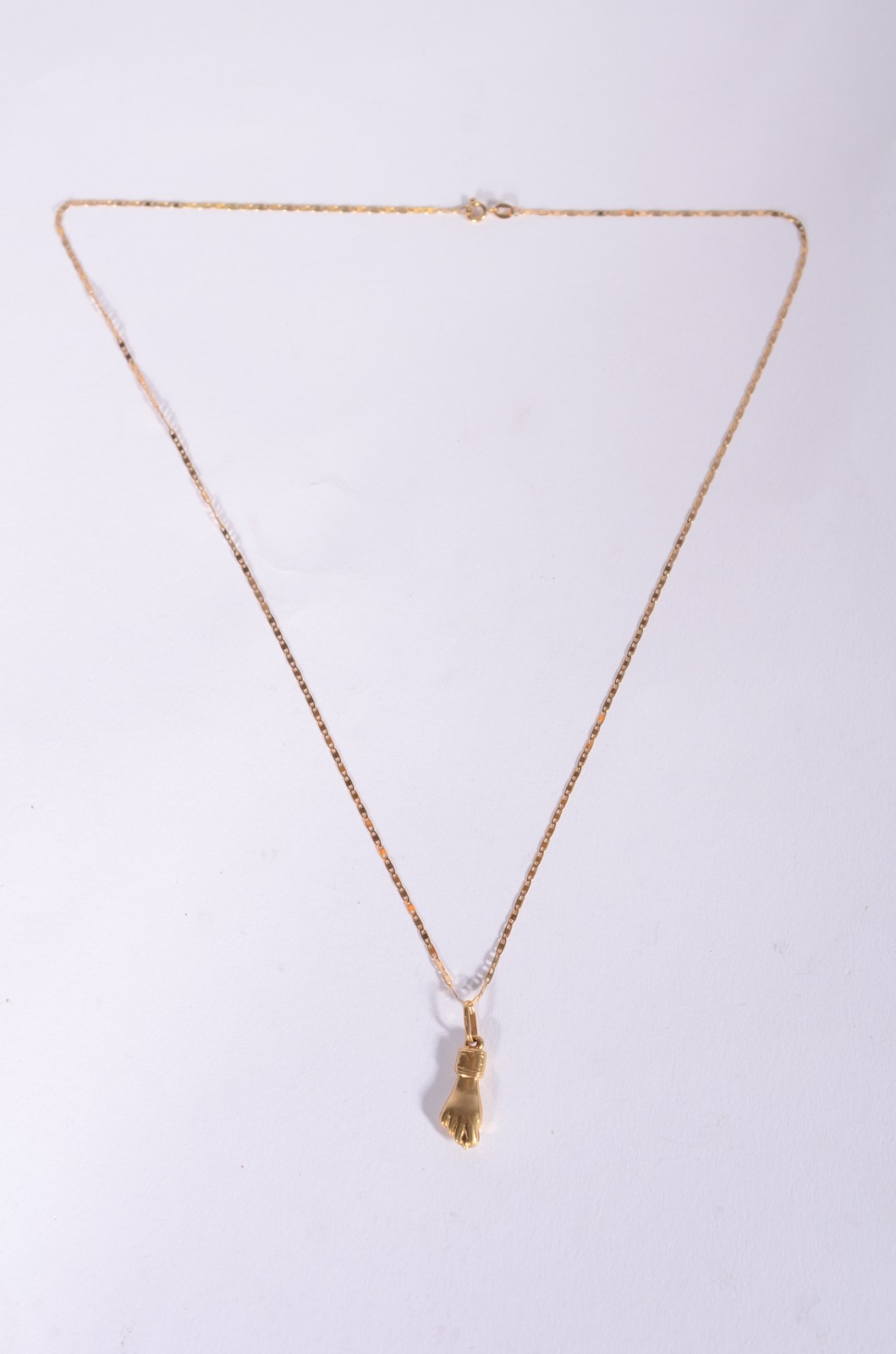 Gargantilha de ouro 18 k., contraste 750 mls com pendente feitio... - foto 2 de 5
