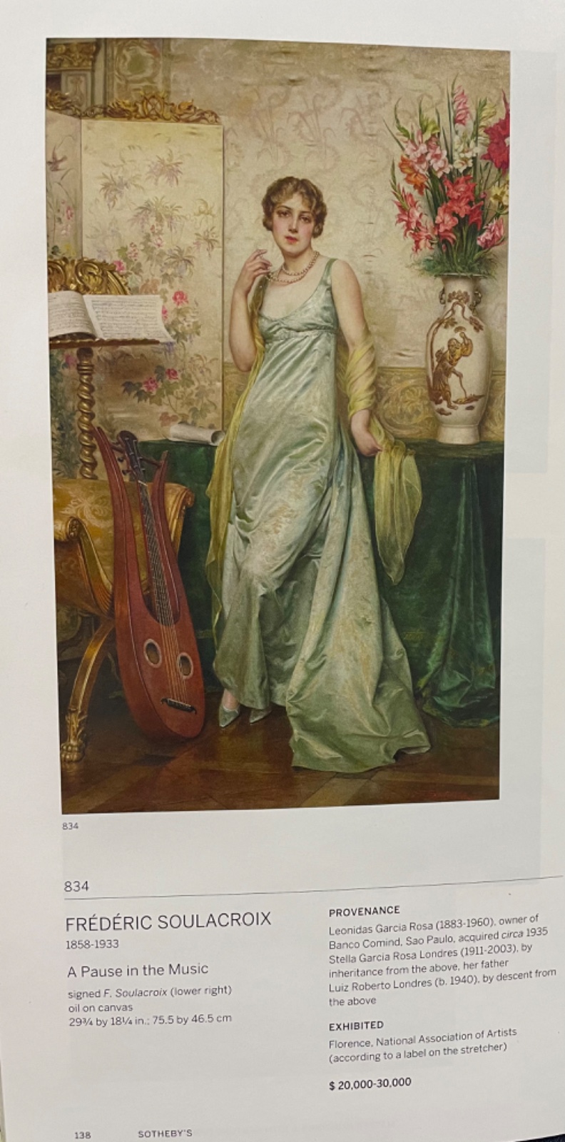Frédéric Soulacroix (1858-1933), A Pause in the Music - foto 7 de 7