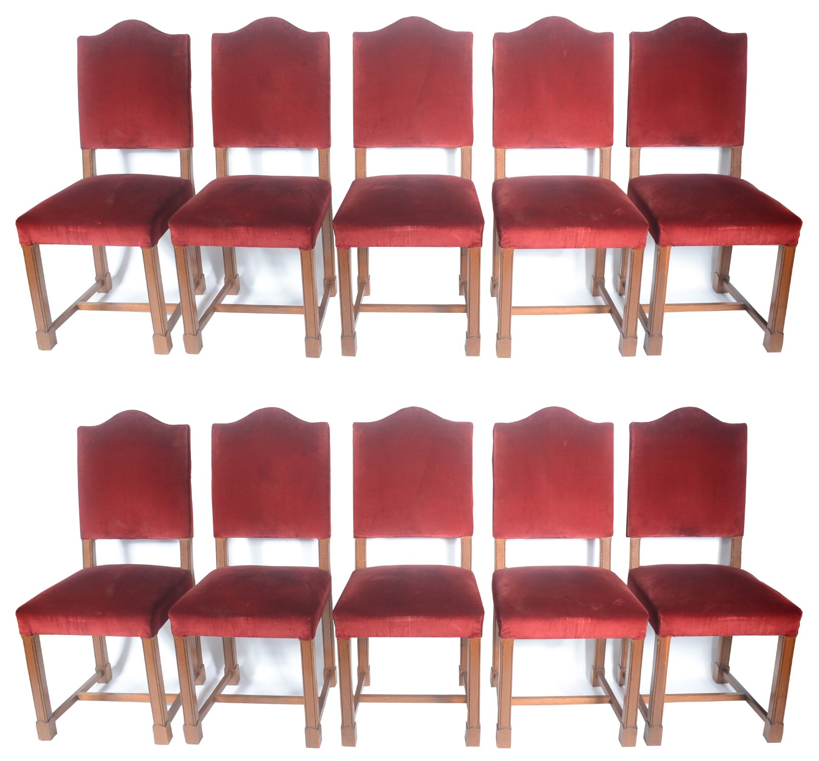 Conjunto com 10 cadeiras de madeira nobre para sala de jantar... - foto 1 de 7