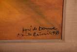 José de Dome (1921-1982), Monte Estoril - Óleo sobre tela - datado 1981.
