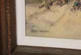 Win Van Dijk (1915-1990), Inverno no Pequeno Po... - Óleo sobre tela. Tela com pequeno rasgo e moldura com cupim.