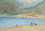 Bustamante Sá (1907-1988), Praia da Macumba - Óleo sobre tela.