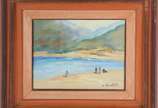 Bustamante Sá (1907-1988), Praia da Macumba - Óleo sobre tela.
