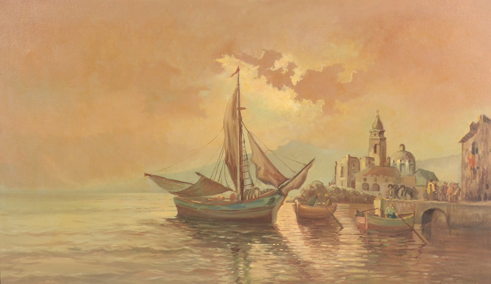 Angelo Cannone (1899-1992), Marinha com barcos - foto 1 de 7