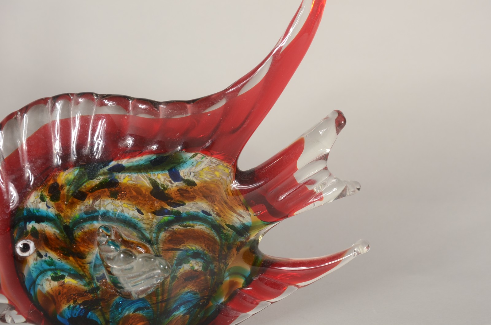 Par de esculturas de vidro decorativo em policromia representando... - foto 4 de 5