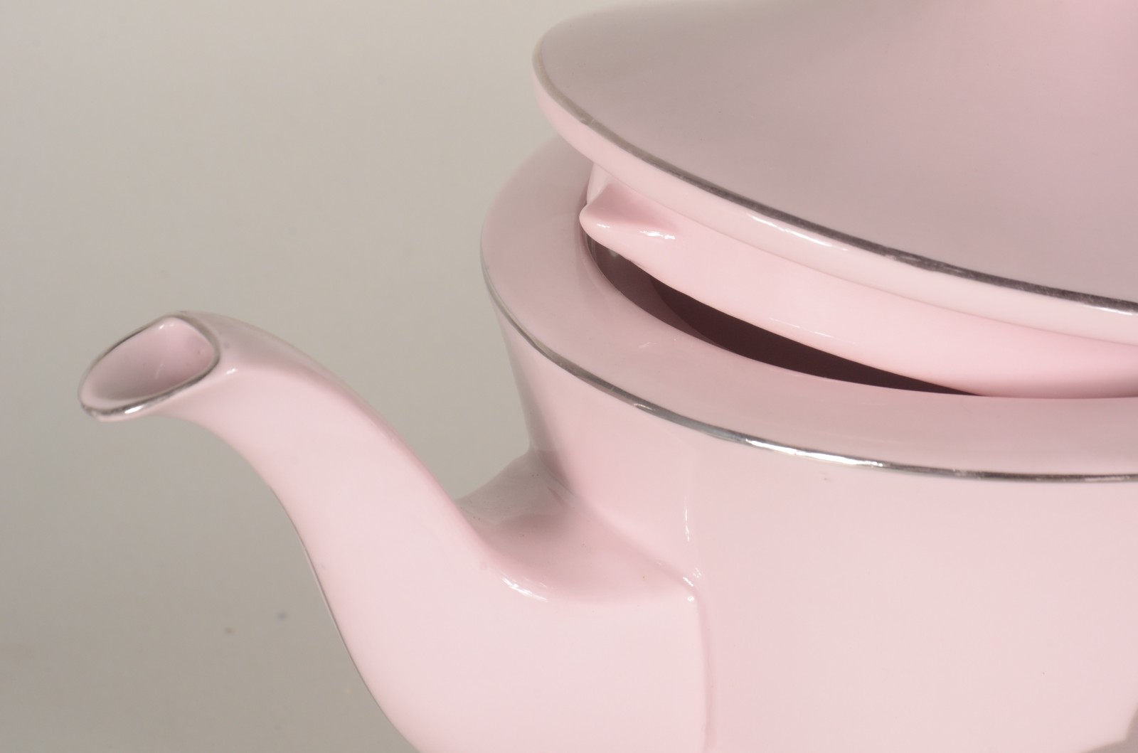 Serviço de chá de porcelana tcheca Epiag na cor rosa com ramos... - foto 6 de 11