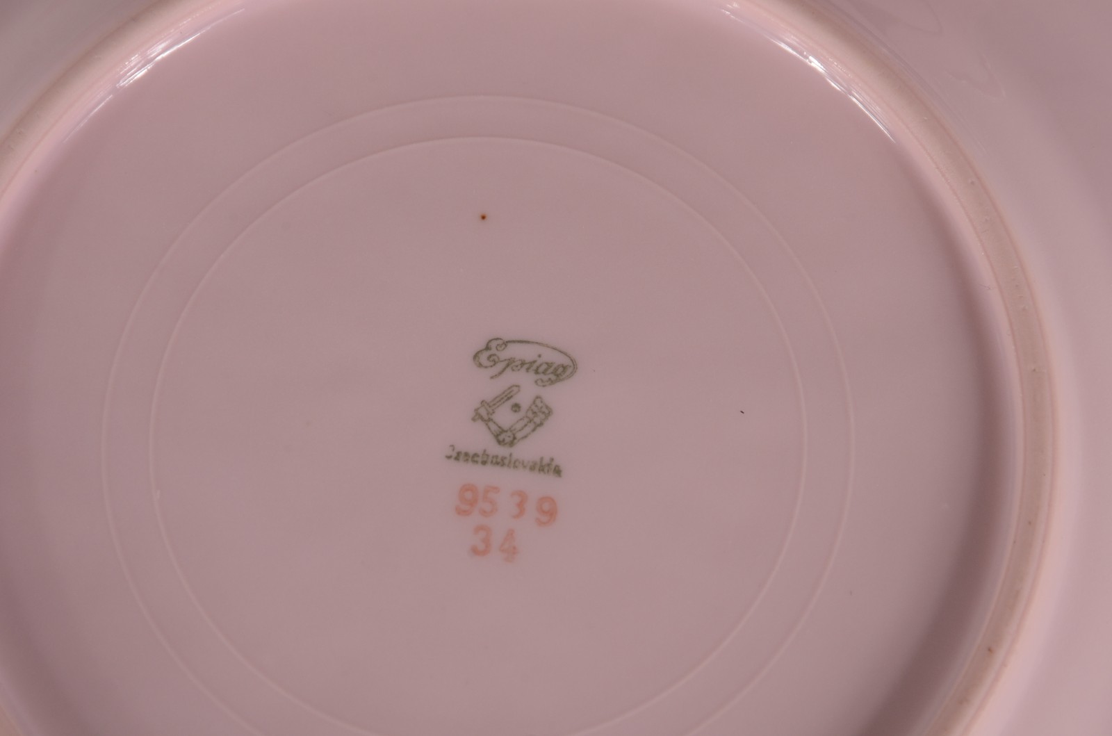 Serviço de chá de porcelana tcheca Epiag na cor rosa com ramos... - foto 10 de 11