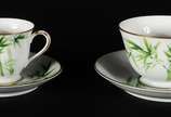 Noritake (1904),  - Aparelho de jantar, chá e café de porcelana Noritake, composto de: 24 pratos rasos, 24 pratos fundos, 12 pratos de sobremesa, 12 para pão, 12 bowls, 1