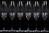Seis flutes de cristal da Bohemia, 210 ml - Seis flutes de cristal da Bohemia, 210 ml