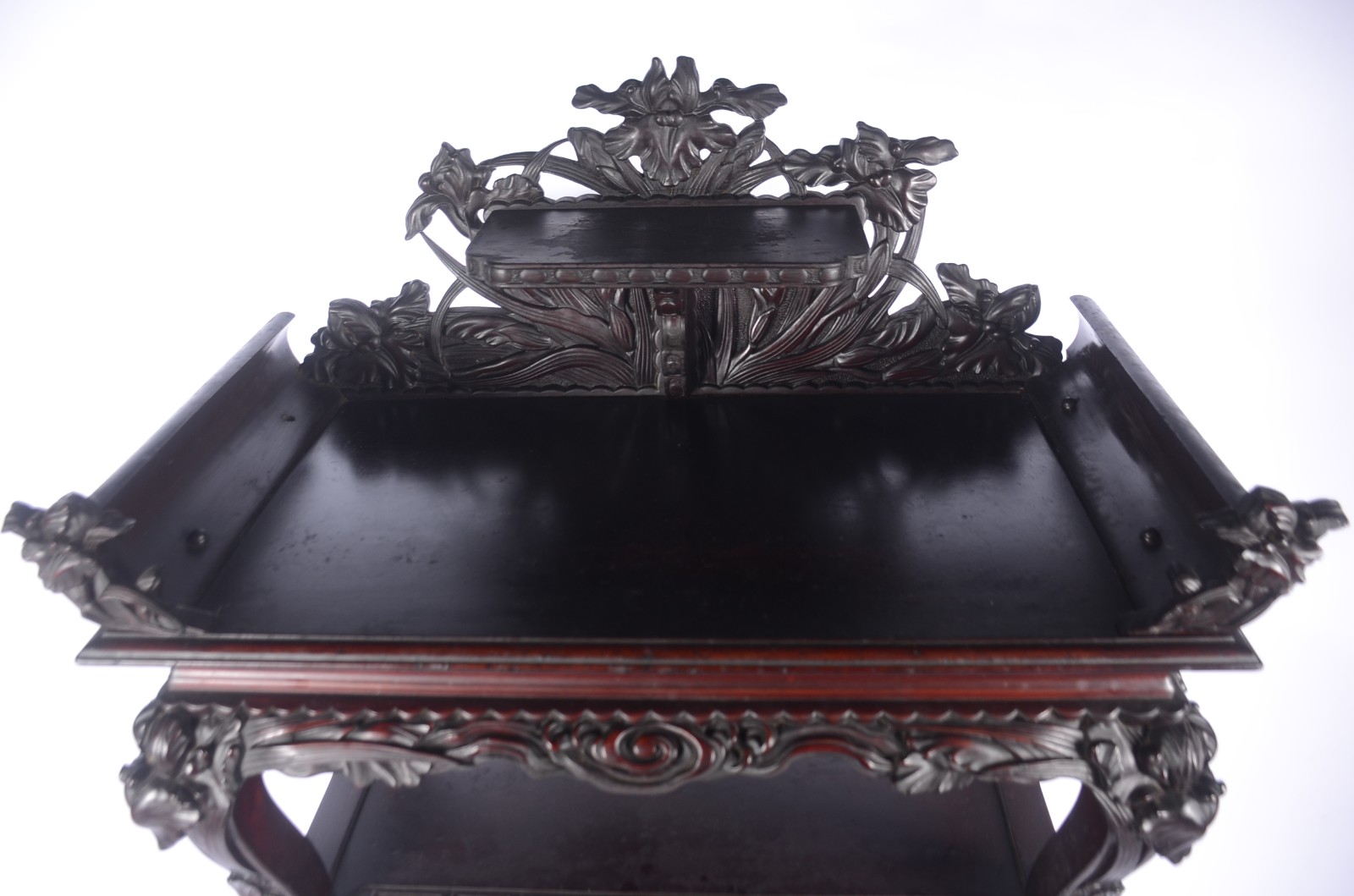Porta bibelot chines de madeira nobre, corpo com duas portas e... - foto 5 de 10
