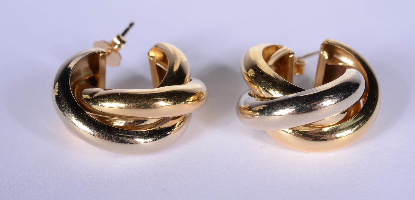 Par de brincos de ouro 18 k. e ouro branco, contraste 750 mls. (Por... - foto 1 de 7