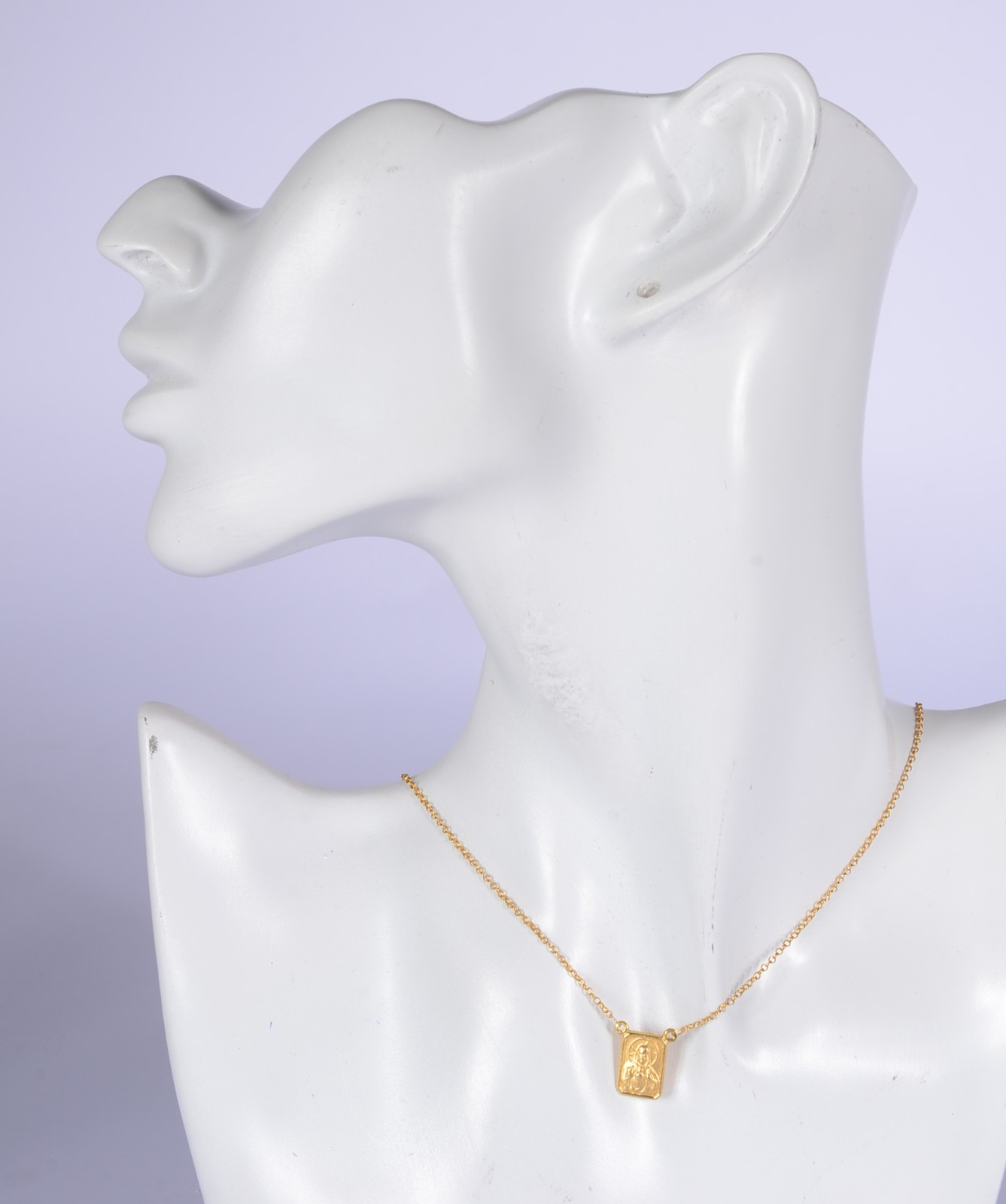 Colar com medalha de ouro 18 k., contraste 750 mls feitio elinhos e... - foto 10 de 10