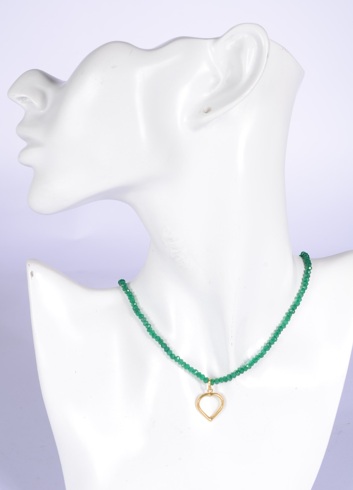 Colar ônix verde com pingente e fecho em ouro 18 k., pendente feitio... - foto 9 de 9