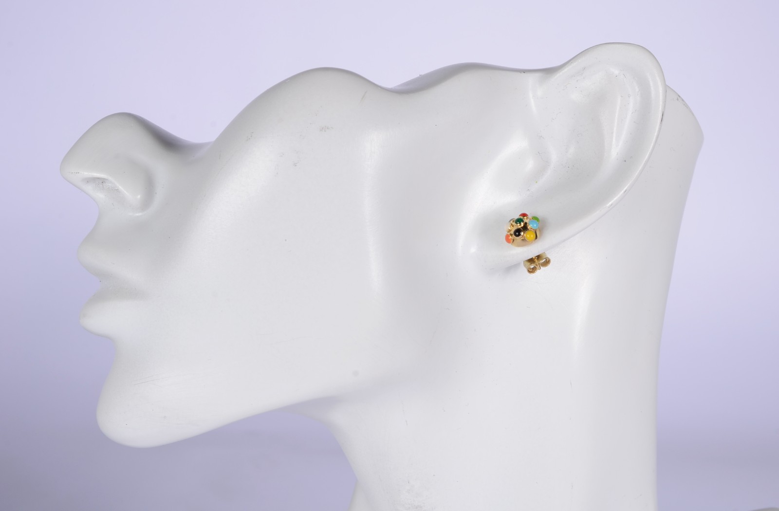 Conjunto composto de ouro 18 k., composto de: par de brincos e... - foto 5 de 5