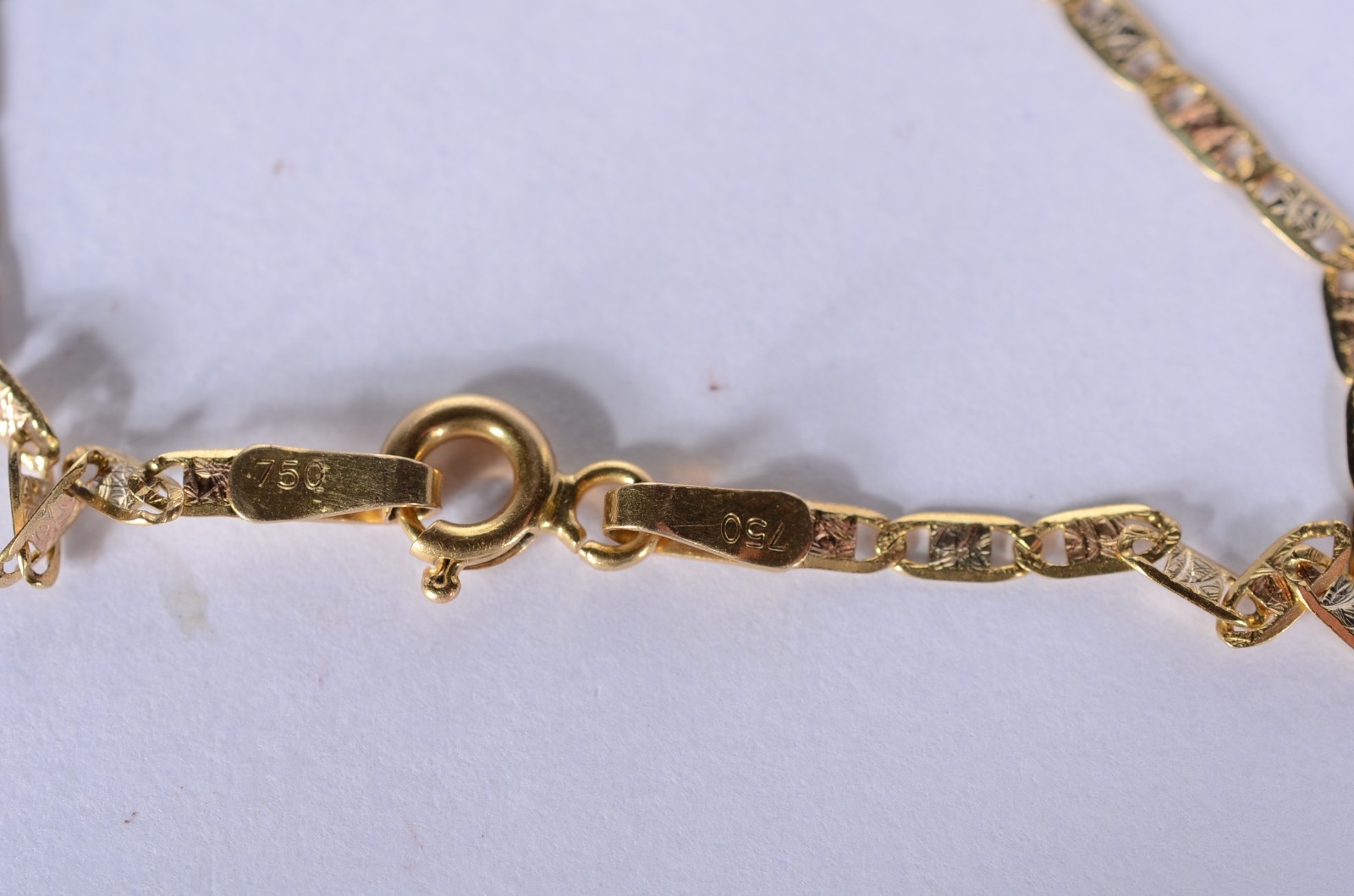 Pulseira de ouro 18 k., contraste 750 mls. (Por motivos de segurança... - foto 3 de 6