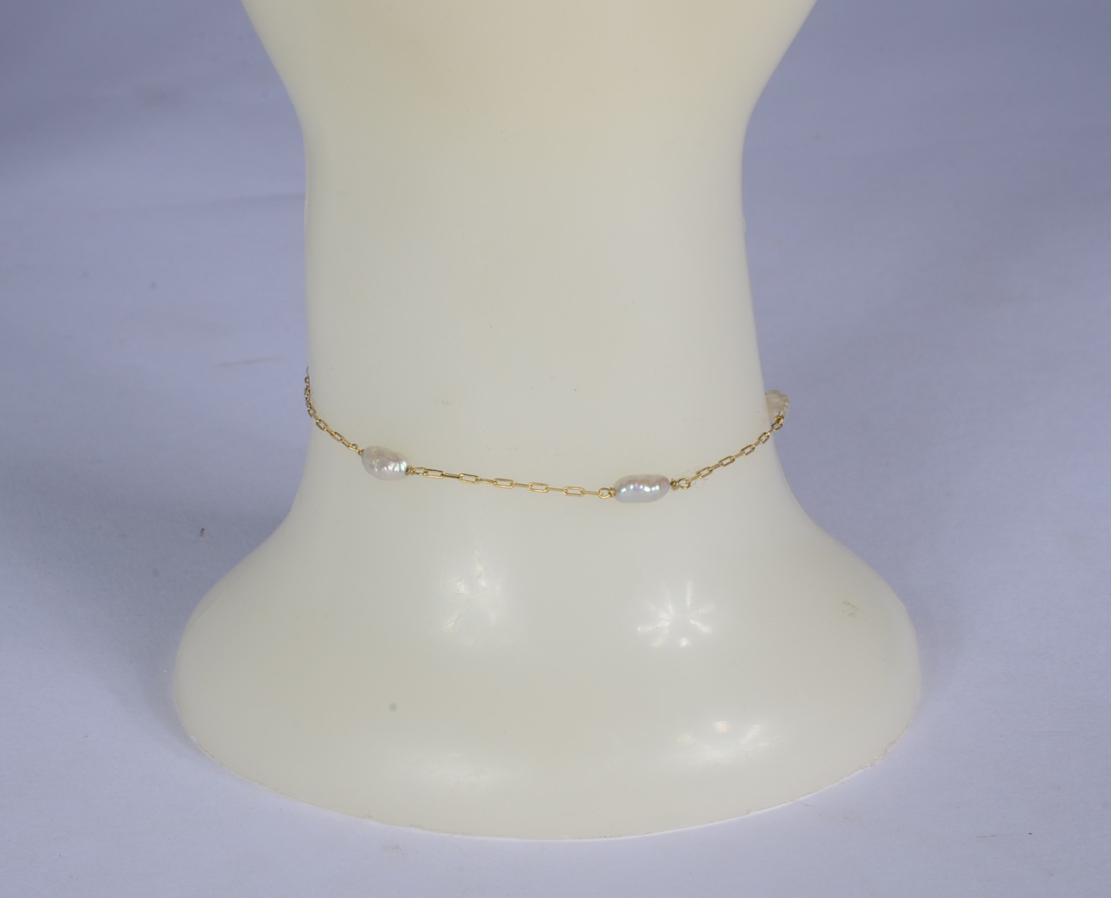 Pulseira de ouro 18 k., contraste 750 mls intercalados com pedras... - foto 5 de 5