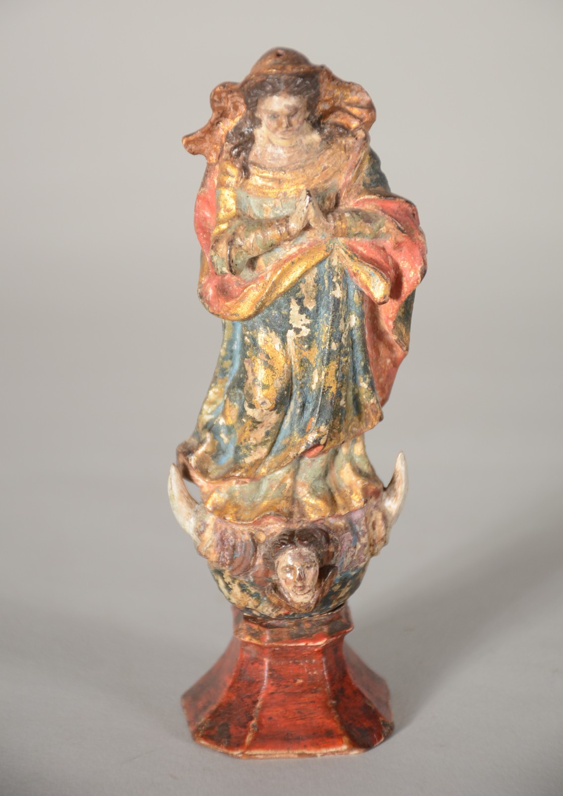 Nossa Senhora da Conceição - Antiga imagem de madeira entalhada e... - foto 1 de 6