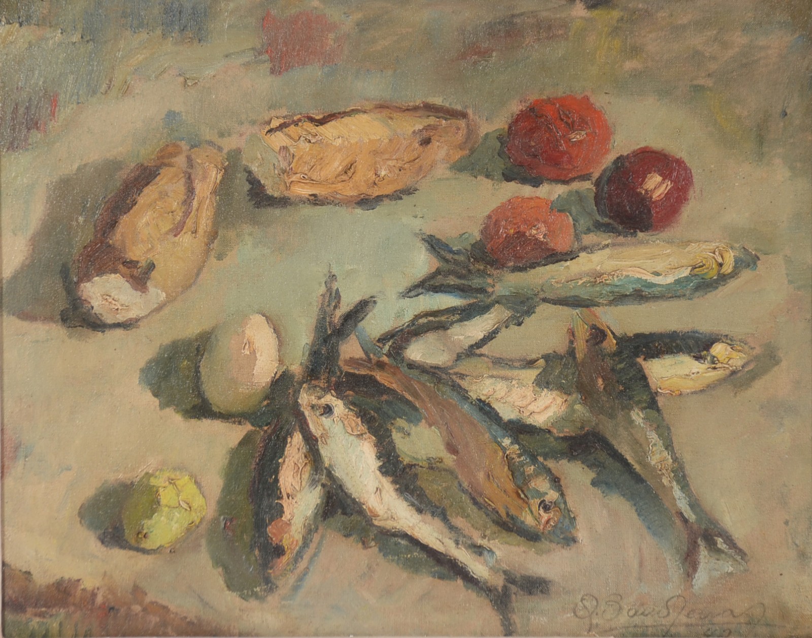 Antonio Bandeira (1922-1967), Natureza morta com peixes - foto 1 de 6
