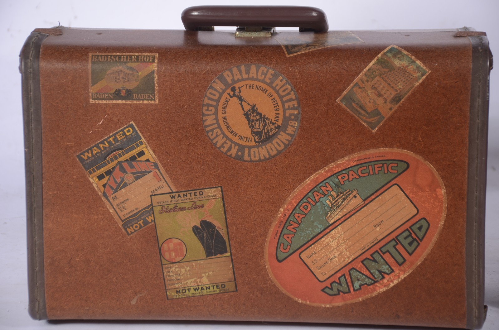 Três antigas malas de couro de viagem. - foto 6 de 9