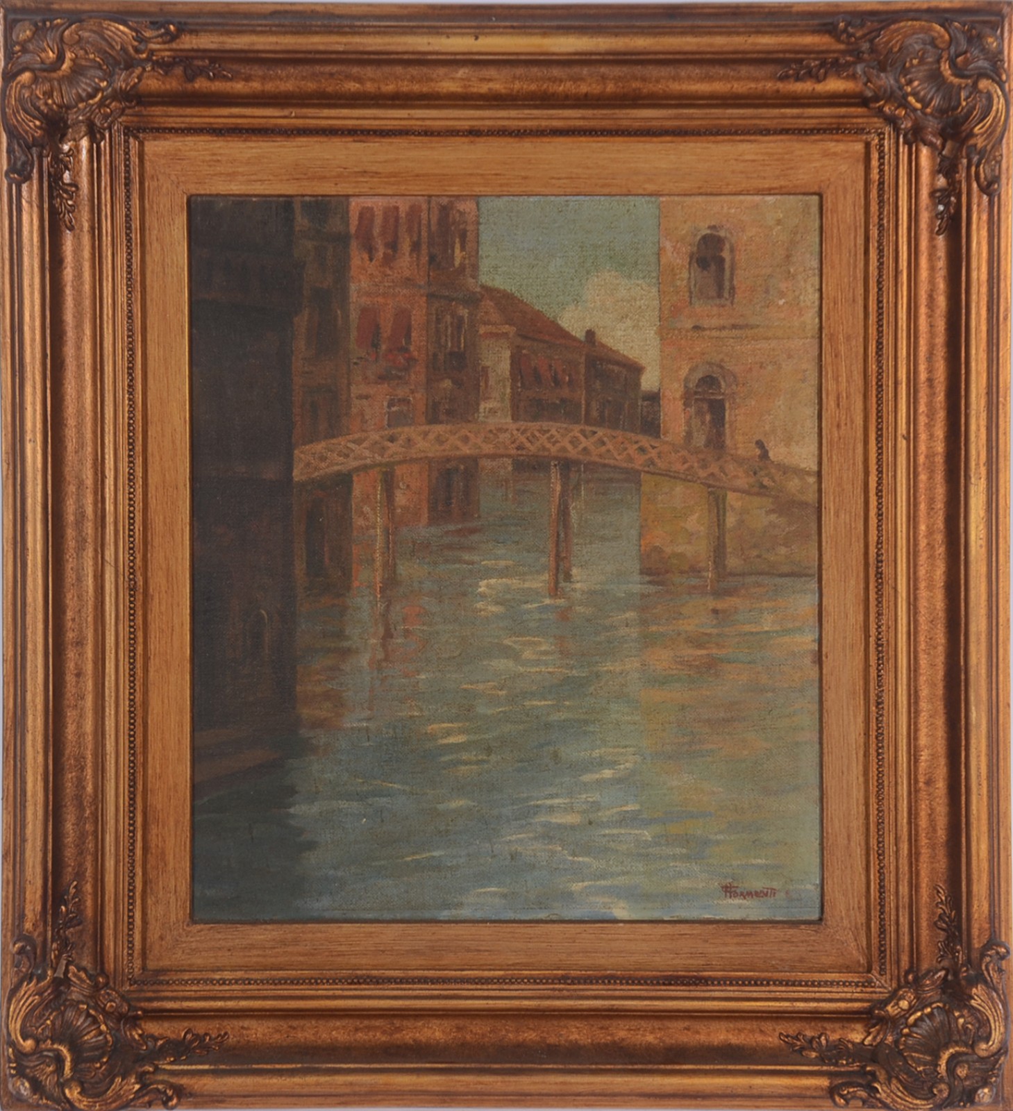 Cesare Formenti (1874-1944), Canais de Veneza com Ponte do Suspiro - foto 2 de 8