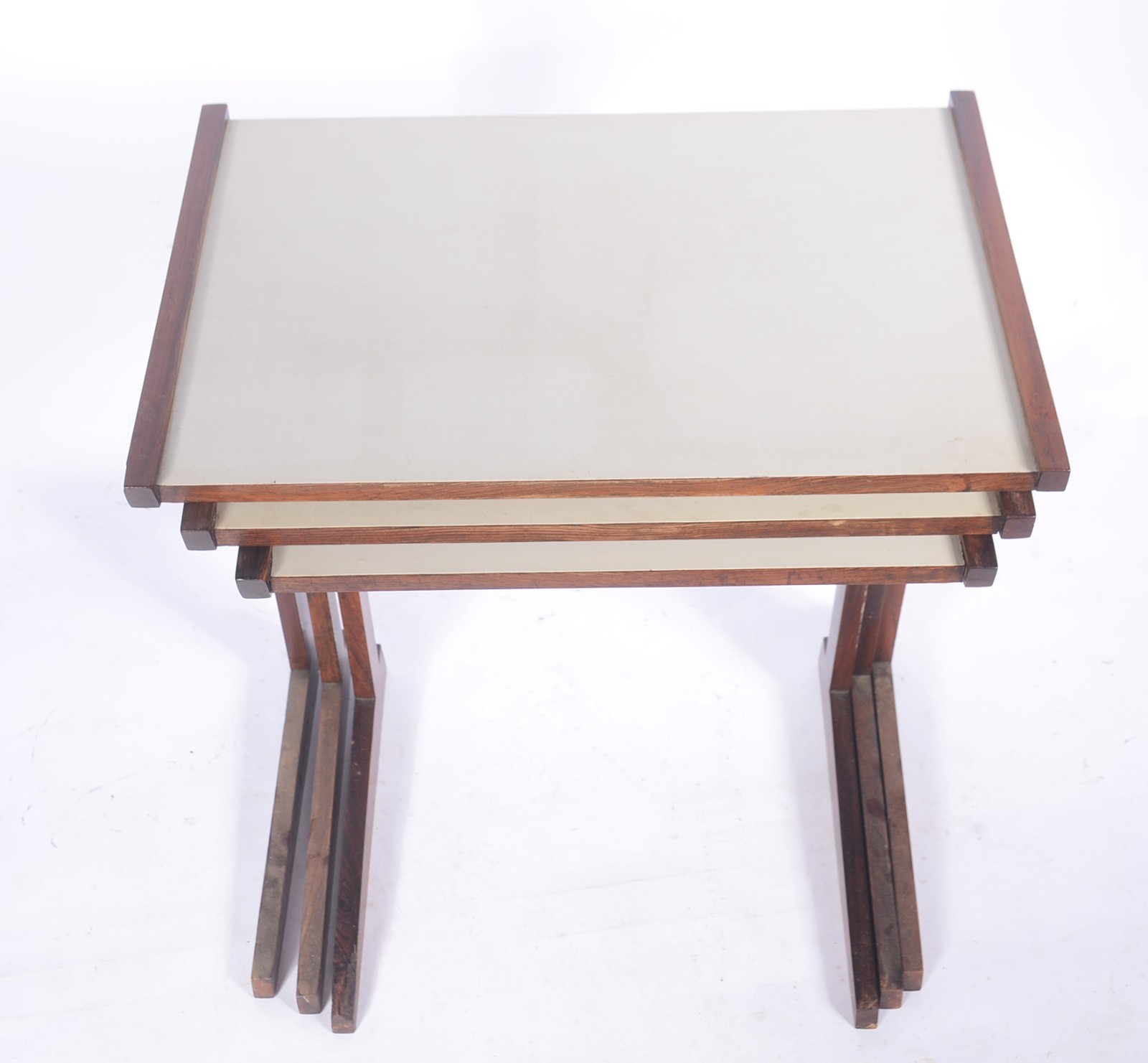 Mesa ninho de madeira nobre com 3 peças de encaixar, tampos de... - foto 3 de 11