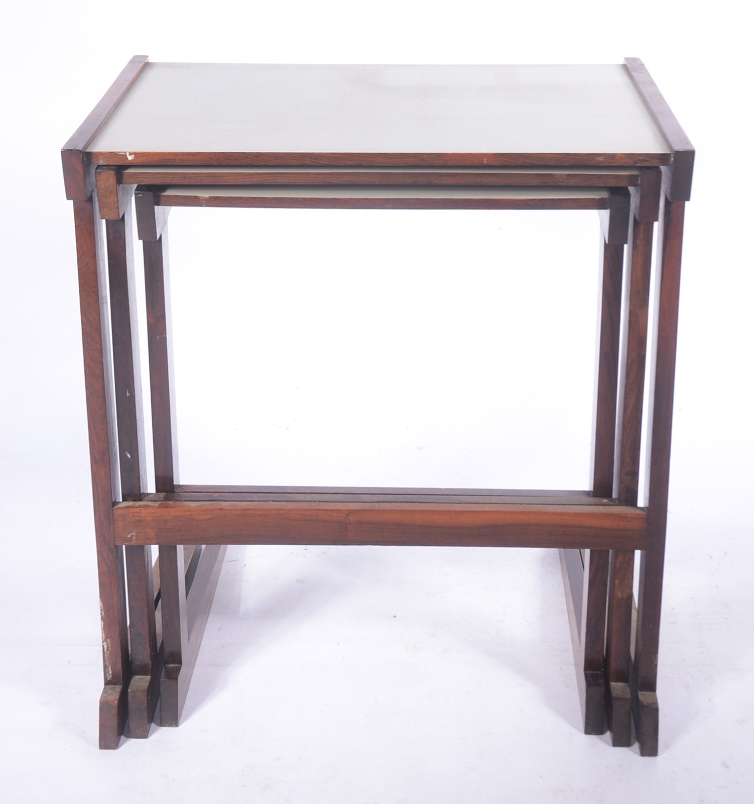 Mesa ninho de madeira nobre com 3 peças de encaixar, tampos de... - foto 5 de 11