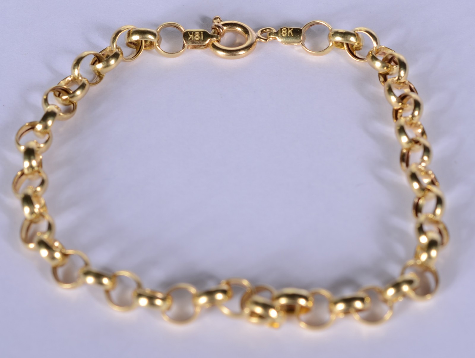 Pulseira de ouro 18 k., elos portugueses. (Por motivos de segurança a... - foto 1 de 4