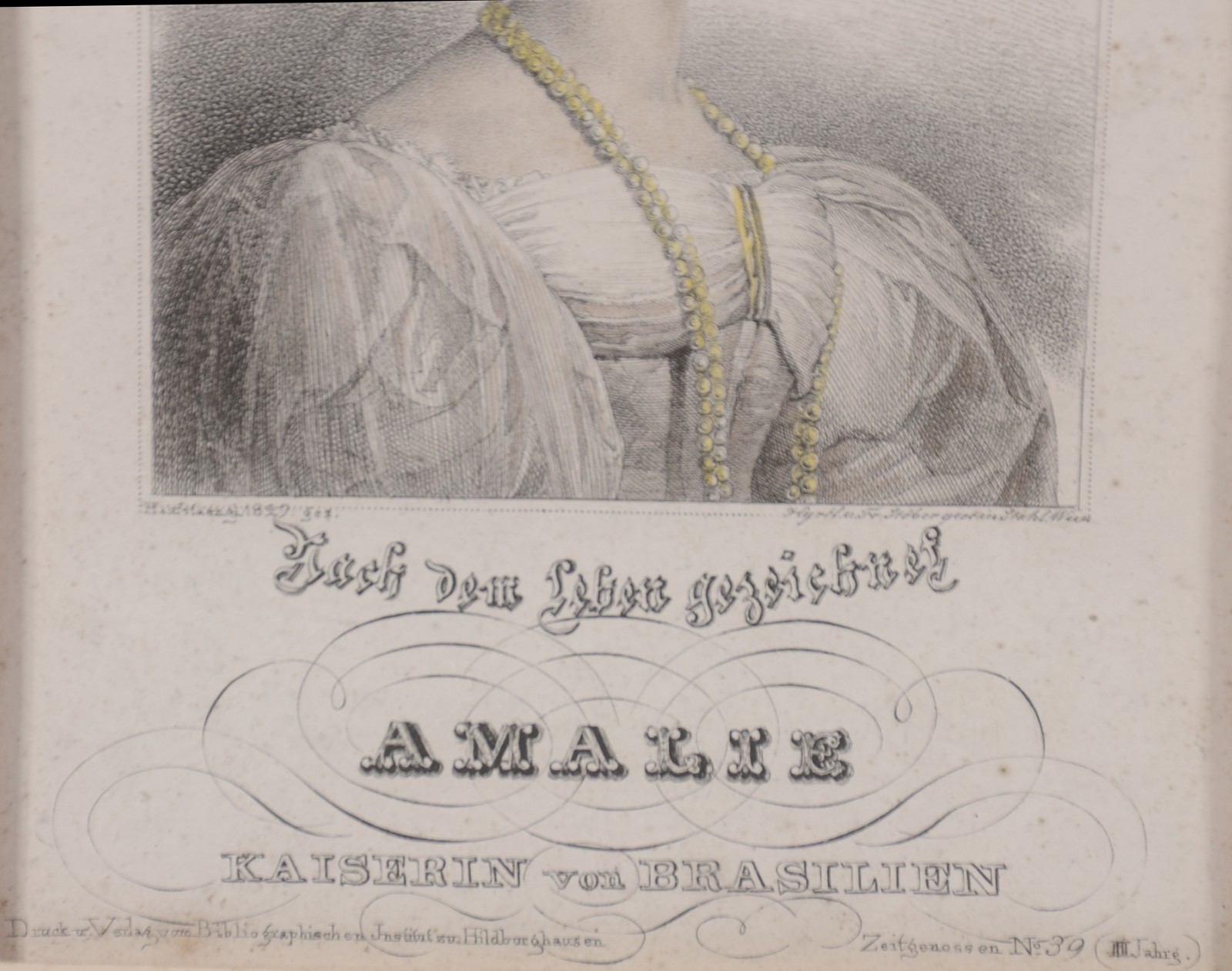 Par de antigas litografias retratando D. João VI e Amalia. - foto 3 de 6