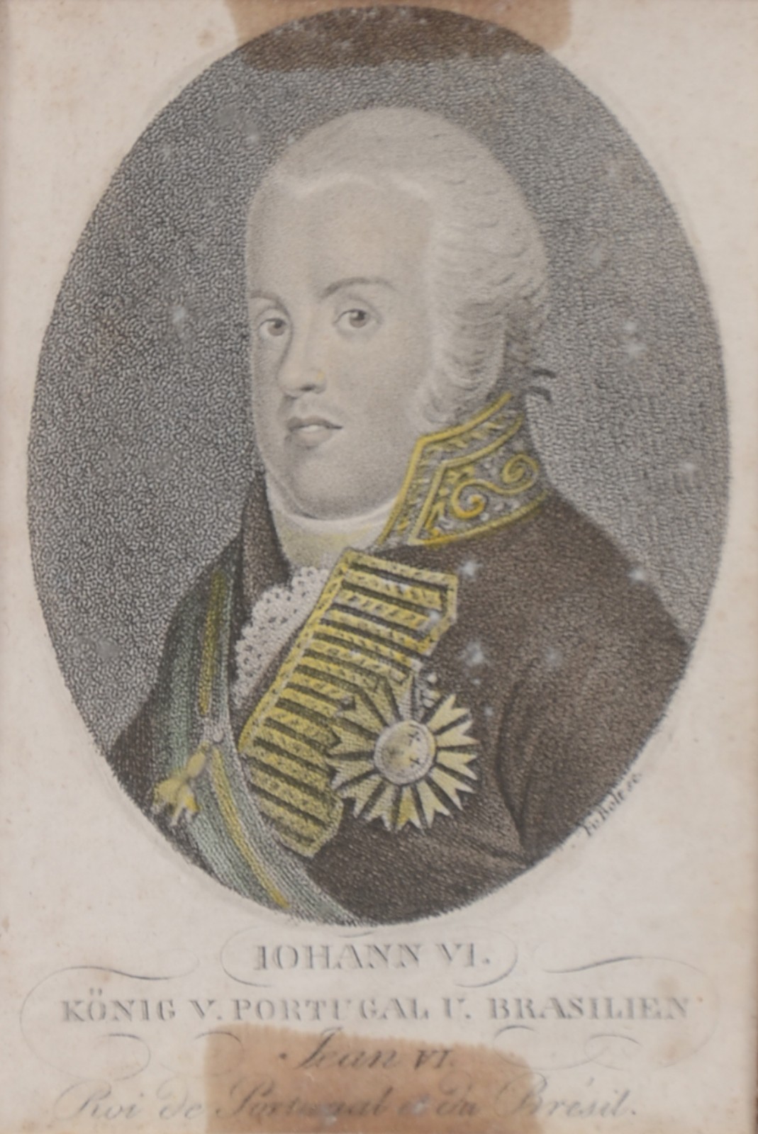 Par de antigas litografias retratando D. João VI e Amalia. - foto 4 de 6